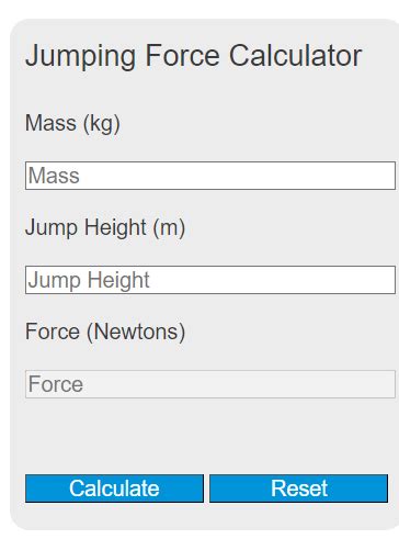 jump calculator 5e|jumping force calculator.